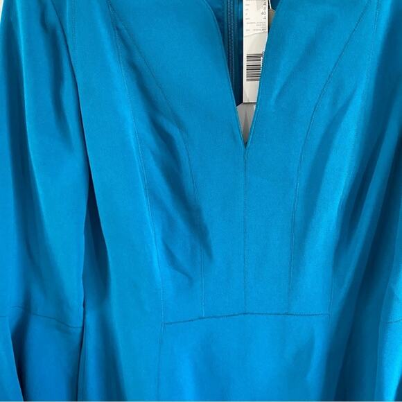 Elie Tahari Natanya 3/4 Sleeve Sheath Dress Blue Size 4 Career Cocktail - Picture 10 of 12